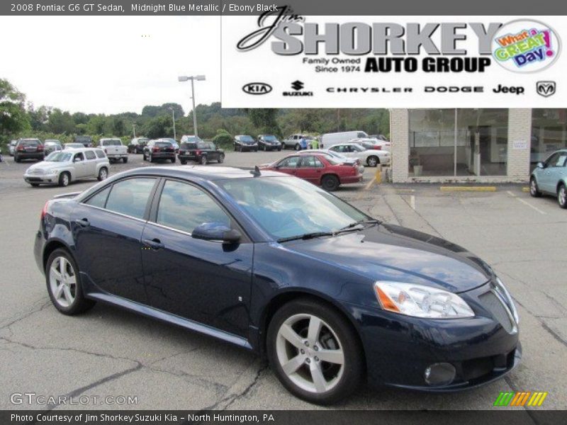 Midnight Blue Metallic / Ebony Black 2008 Pontiac G6 GT Sedan