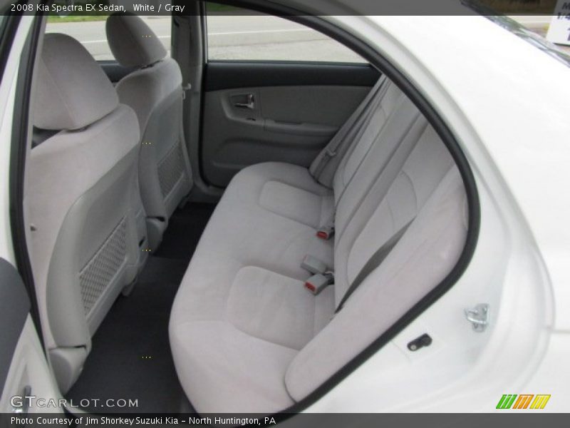 White / Gray 2008 Kia Spectra EX Sedan