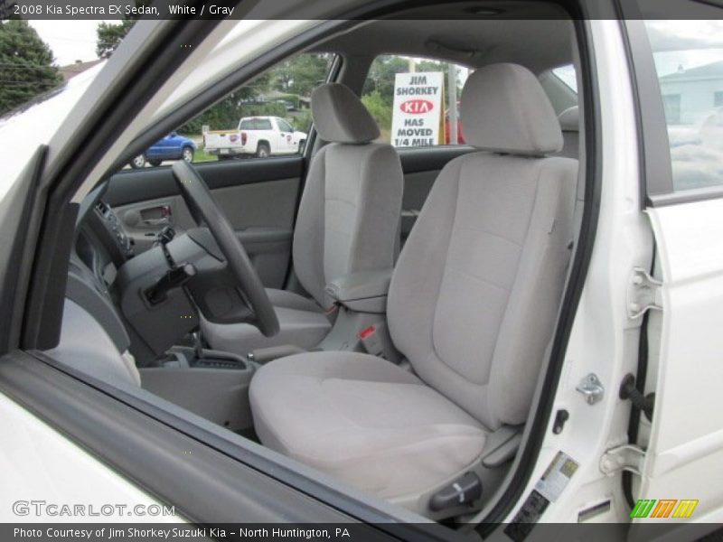 White / Gray 2008 Kia Spectra EX Sedan