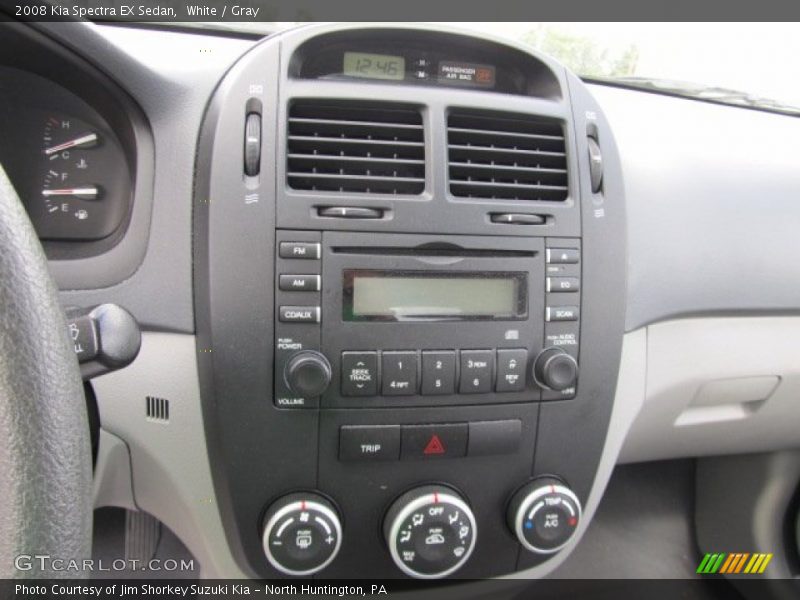 White / Gray 2008 Kia Spectra EX Sedan