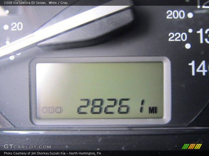 White / Gray 2008 Kia Spectra EX Sedan
