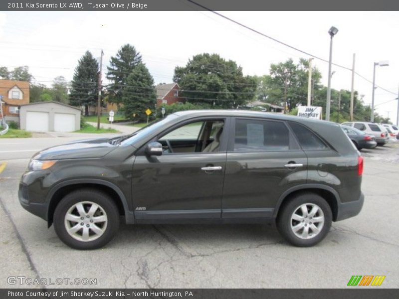 Tuscan Olive / Beige 2011 Kia Sorento LX AWD