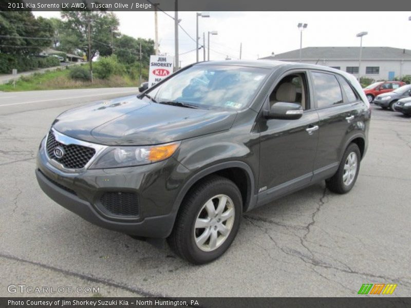 Tuscan Olive / Beige 2011 Kia Sorento LX AWD