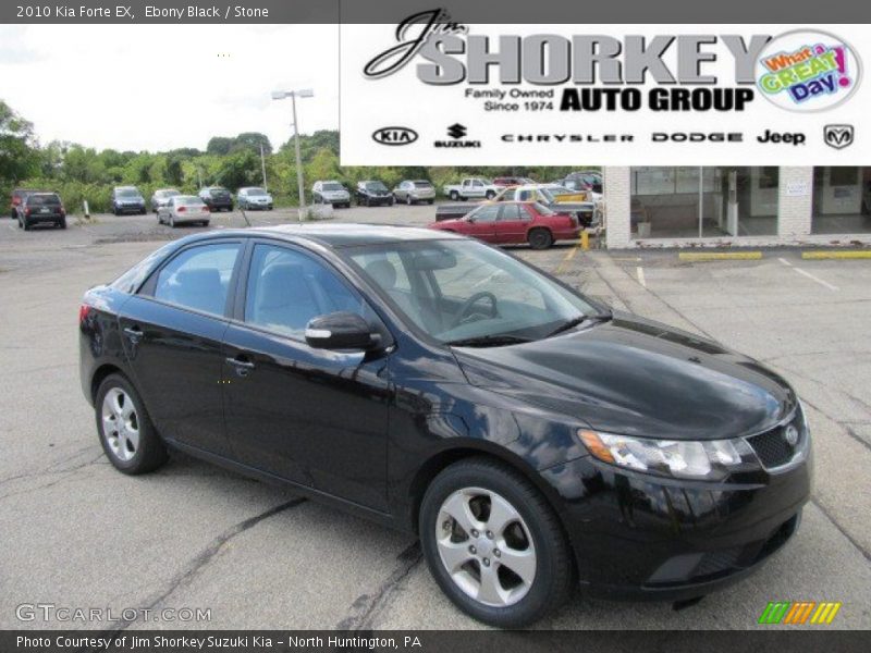 Ebony Black / Stone 2010 Kia Forte EX