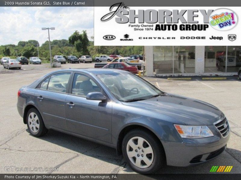Slate Blue / Camel 2009 Hyundai Sonata GLS