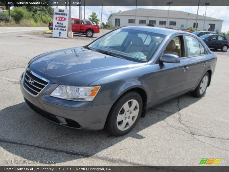 Slate Blue / Camel 2009 Hyundai Sonata GLS