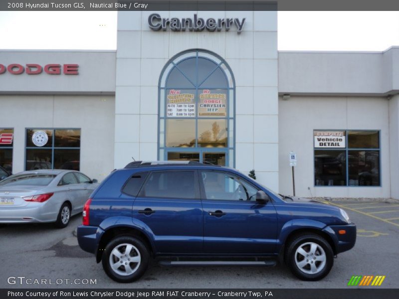 Nautical Blue / Gray 2008 Hyundai Tucson GLS