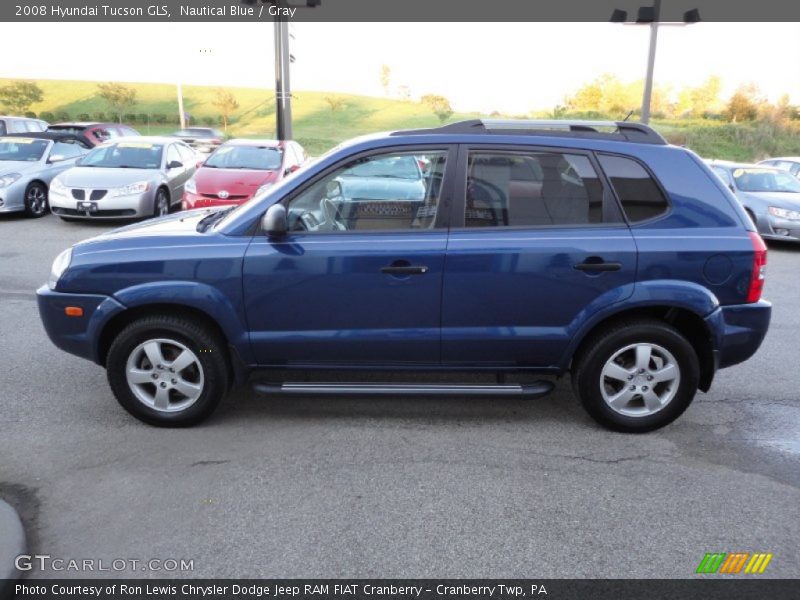 Nautical Blue / Gray 2008 Hyundai Tucson GLS