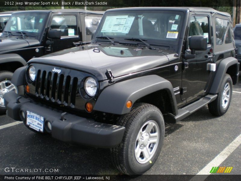 Black / Black/Dark Saddle 2012 Jeep Wrangler Sport 4x4