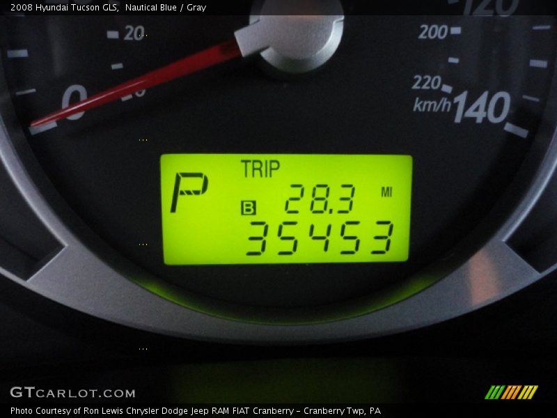 Nautical Blue / Gray 2008 Hyundai Tucson GLS