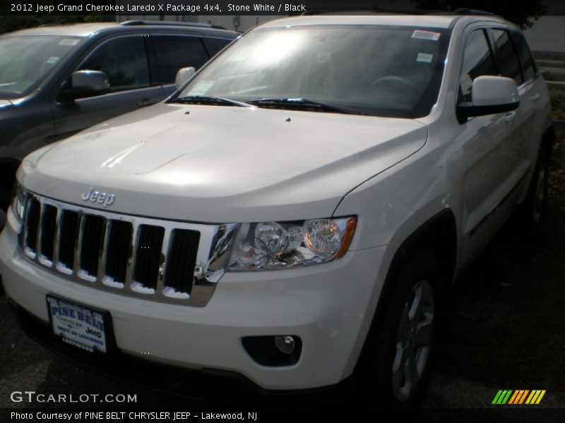 Stone White / Black 2012 Jeep Grand Cherokee Laredo X Package 4x4