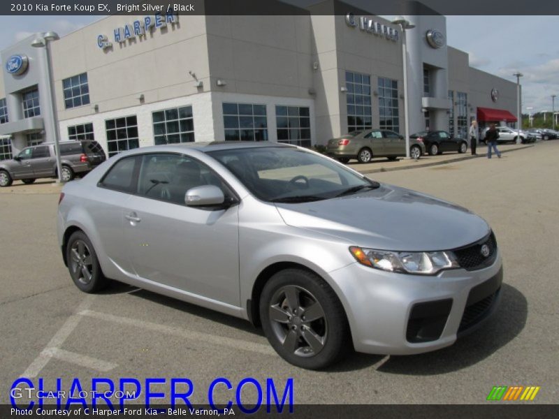 Bright Silver / Black 2010 Kia Forte Koup EX
