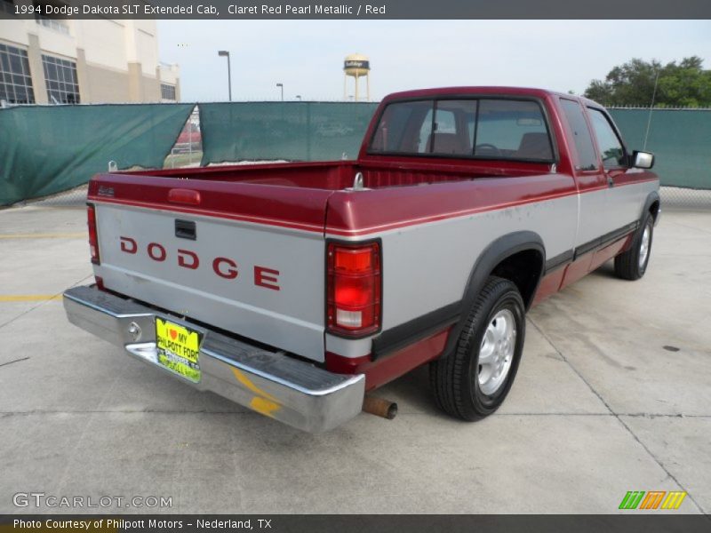 Claret Red Pearl Metallic / Red 1994 Dodge Dakota SLT Extended Cab