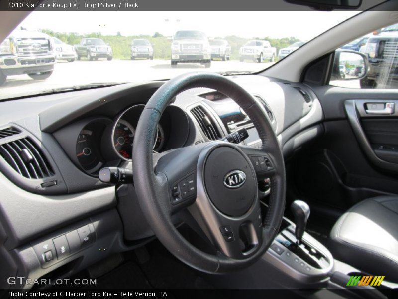 Bright Silver / Black 2010 Kia Forte Koup EX