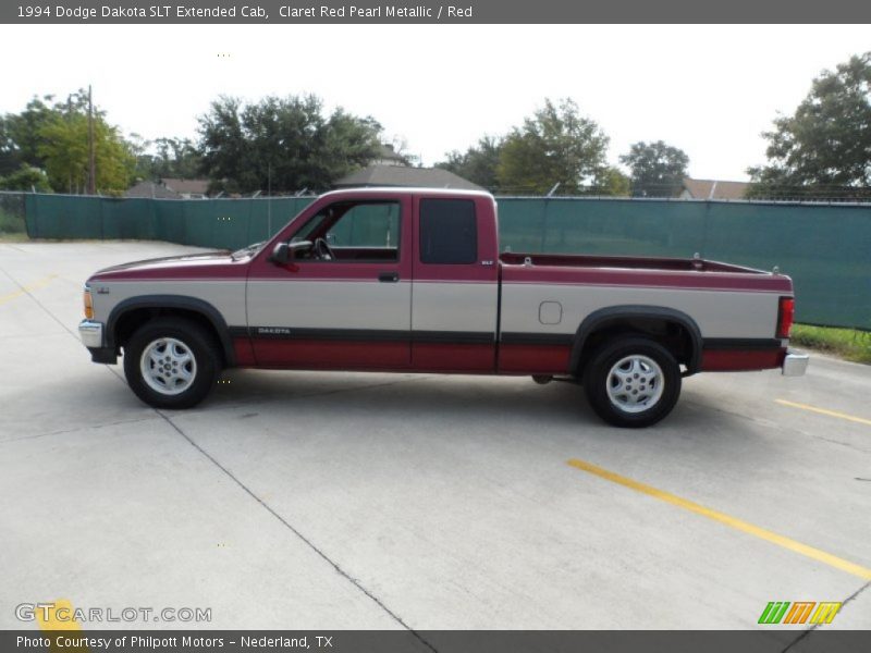 Claret Red Pearl Metallic / Red 1994 Dodge Dakota SLT Extended Cab
