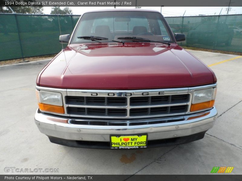 Claret Red Pearl Metallic / Red 1994 Dodge Dakota SLT Extended Cab
