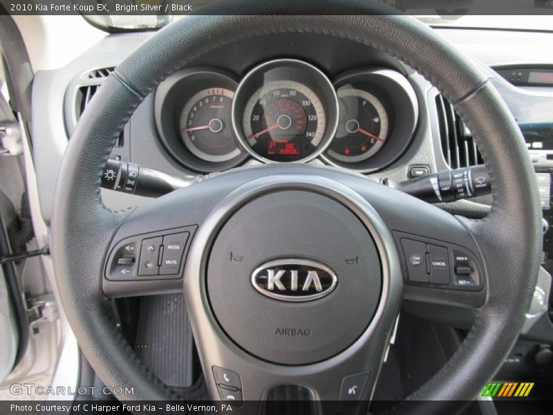 Bright Silver / Black 2010 Kia Forte Koup EX
