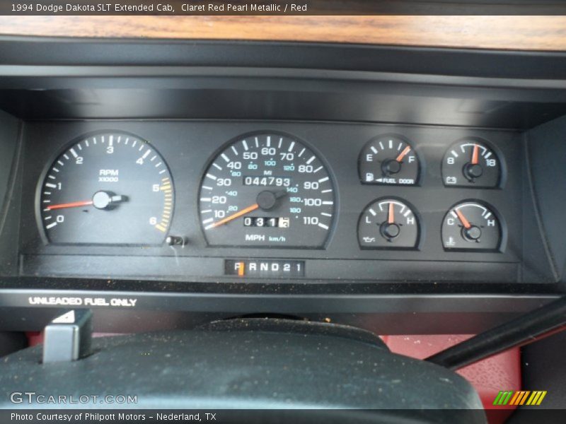  1994 Dakota SLT Extended Cab SLT Extended Cab Gauges