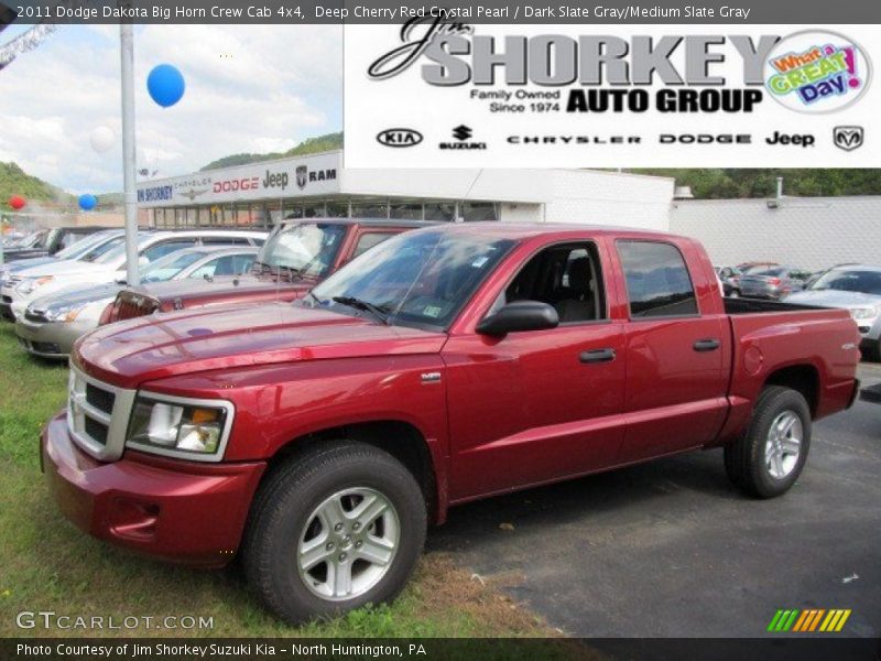 Deep Cherry Red Crystal Pearl / Dark Slate Gray/Medium Slate Gray 2011 Dodge Dakota Big Horn Crew Cab 4x4