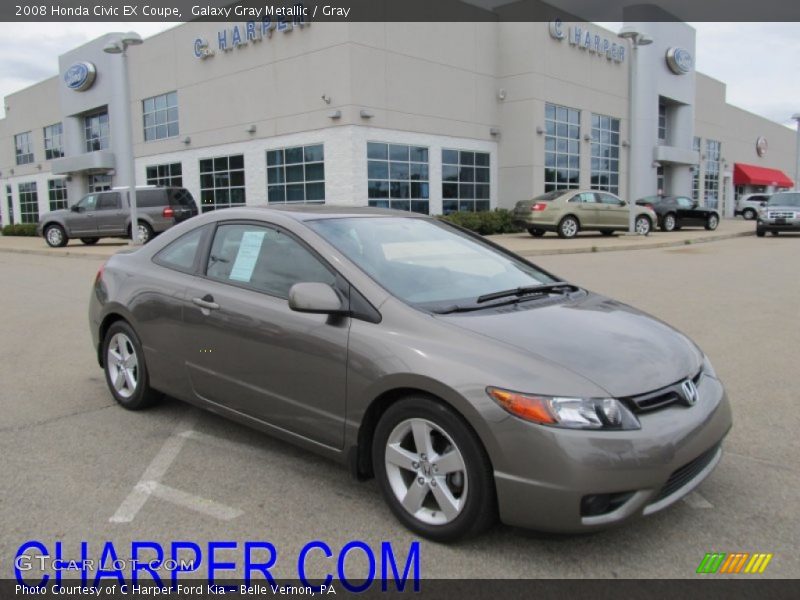 Galaxy Gray Metallic / Gray 2008 Honda Civic EX Coupe