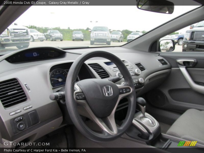 Galaxy Gray Metallic / Gray 2008 Honda Civic EX Coupe
