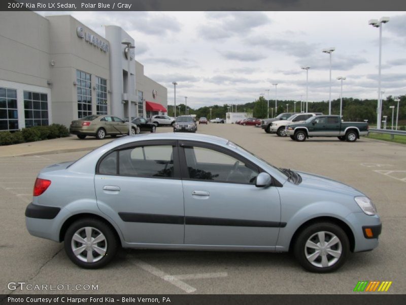 Polar Blue / Gray 2007 Kia Rio LX Sedan