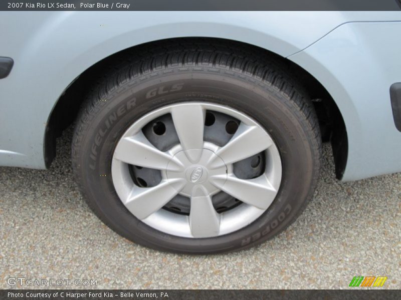 Polar Blue / Gray 2007 Kia Rio LX Sedan