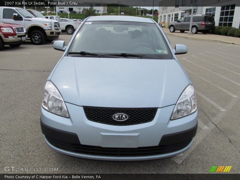 Polar Blue / Gray 2007 Kia Rio LX Sedan