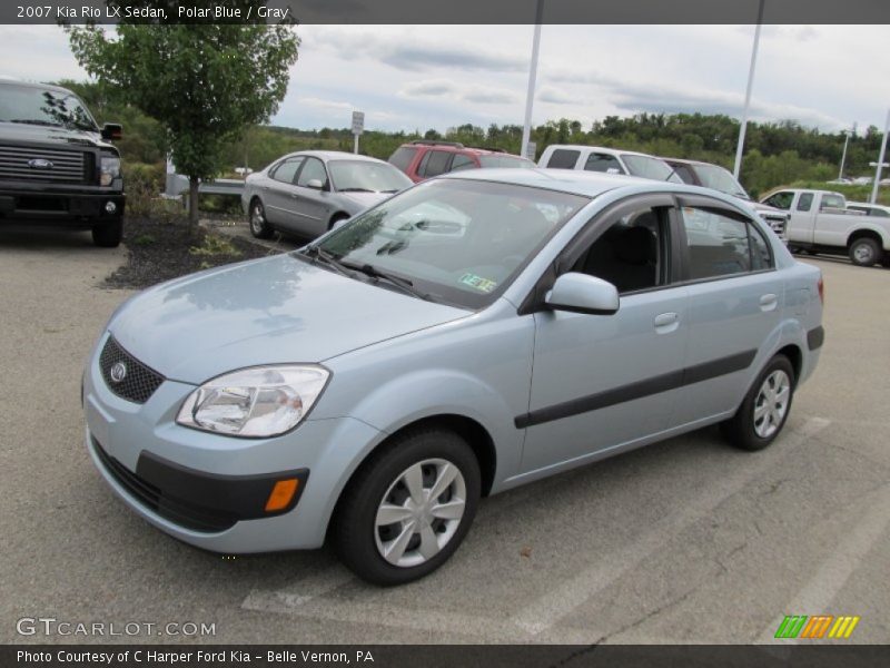Polar Blue / Gray 2007 Kia Rio LX Sedan
