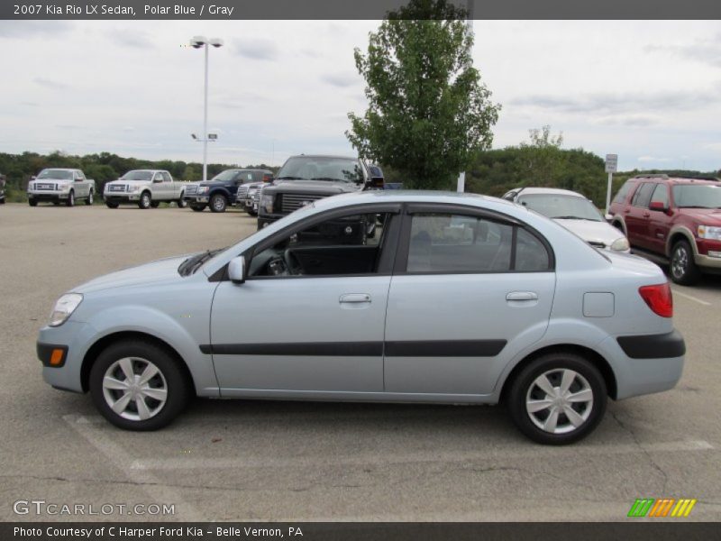 Polar Blue / Gray 2007 Kia Rio LX Sedan