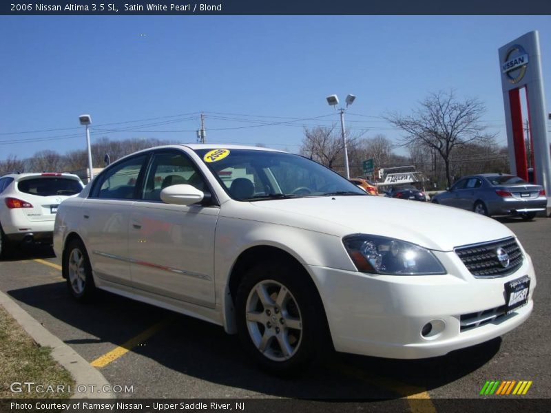 Satin White Pearl / Blond 2006 Nissan Altima 3.5 SL