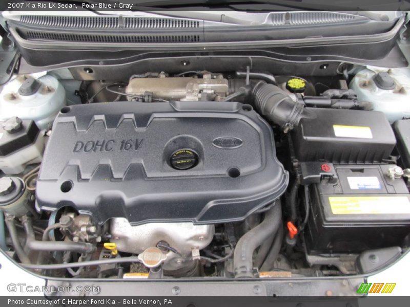 Polar Blue / Gray 2007 Kia Rio LX Sedan