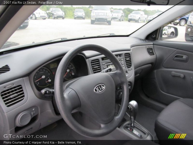 Polar Blue / Gray 2007 Kia Rio LX Sedan