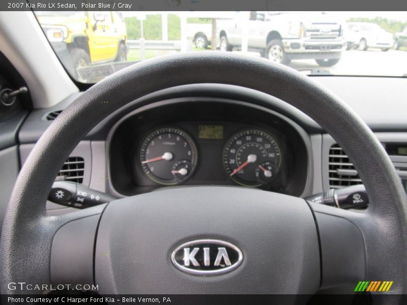 Polar Blue / Gray 2007 Kia Rio LX Sedan