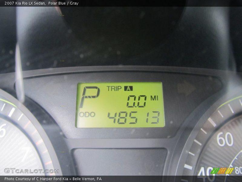 Polar Blue / Gray 2007 Kia Rio LX Sedan