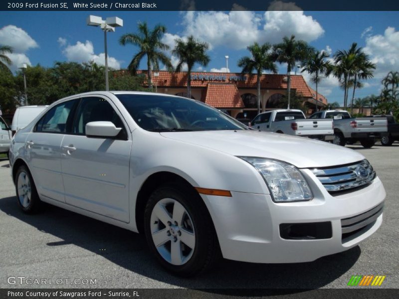 White Suede / Charcoal Black 2009 Ford Fusion SE