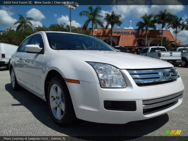 White Suede / Charcoal Black 2009 Ford Fusion SE