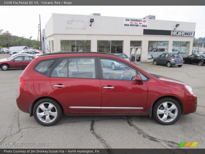 Volcanic Red / Beige 2008 Kia Rondo EX V6