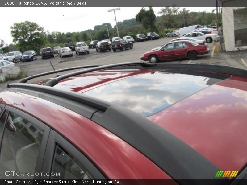 Volcanic Red / Beige 2008 Kia Rondo EX V6