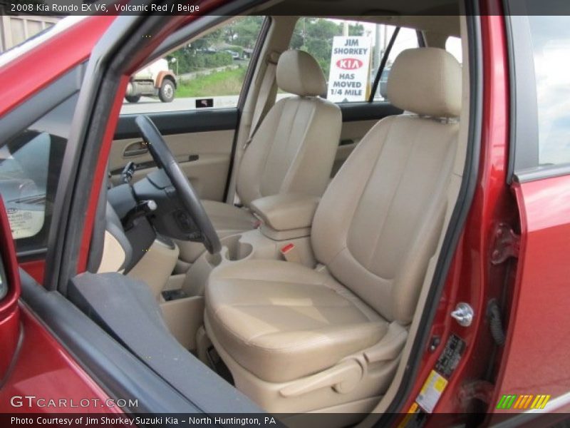 Volcanic Red / Beige 2008 Kia Rondo EX V6