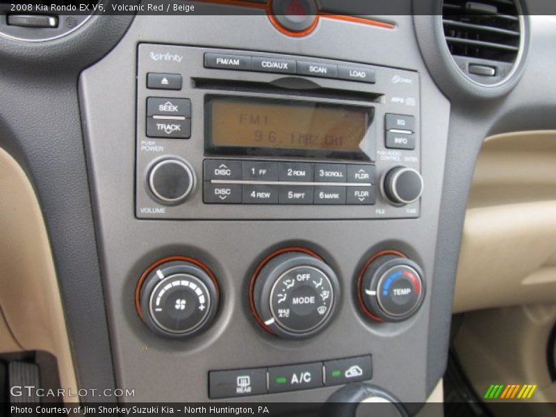Volcanic Red / Beige 2008 Kia Rondo EX V6