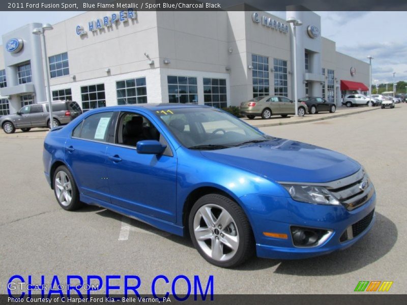 Blue Flame Metallic / Sport Blue/Charcoal Black 2011 Ford Fusion Sport