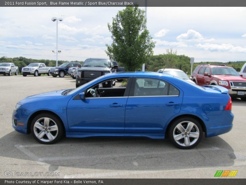 Blue Flame Metallic / Sport Blue/Charcoal Black 2011 Ford Fusion Sport