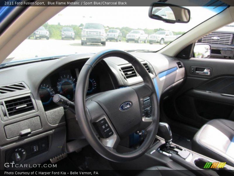 Blue Flame Metallic / Sport Blue/Charcoal Black 2011 Ford Fusion Sport