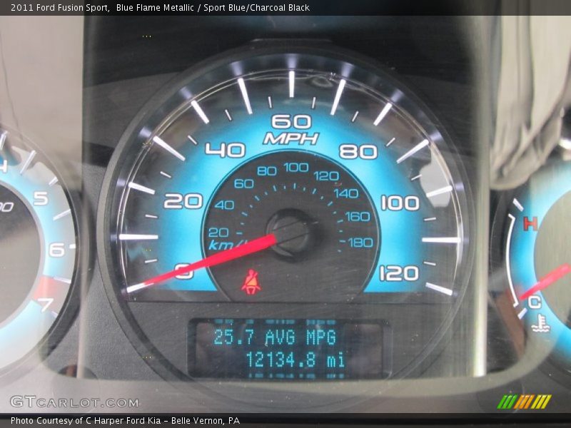 Blue Flame Metallic / Sport Blue/Charcoal Black 2011 Ford Fusion Sport