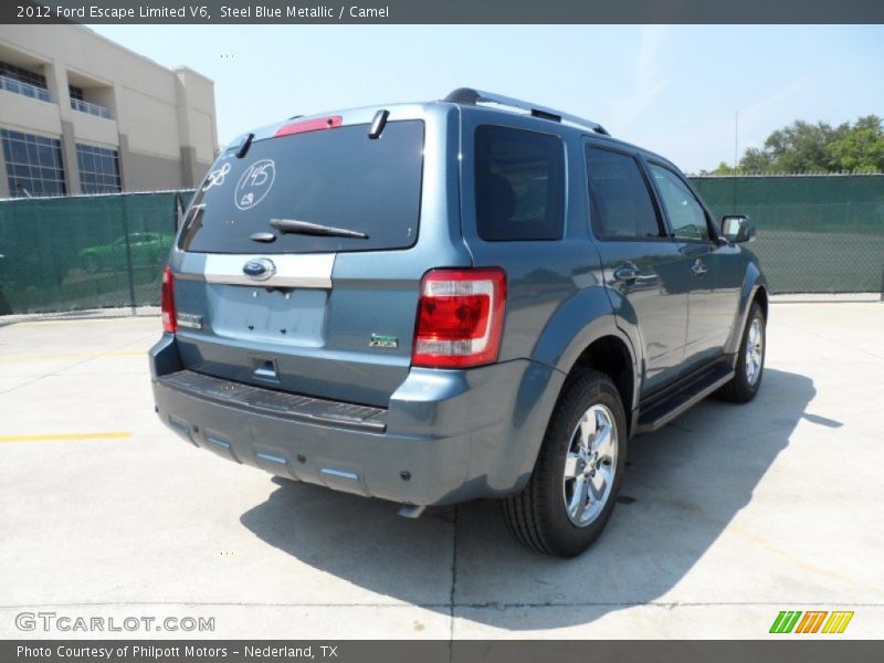 Steel Blue Metallic / Camel 2012 Ford Escape Limited V6