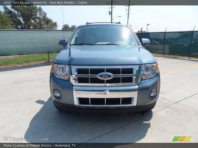 Steel Blue Metallic / Camel 2012 Ford Escape Limited V6