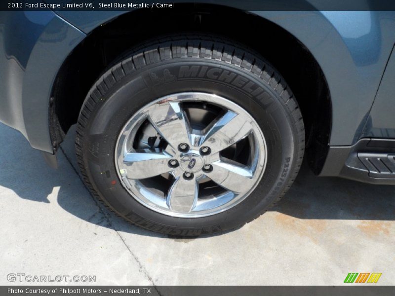 Steel Blue Metallic / Camel 2012 Ford Escape Limited V6