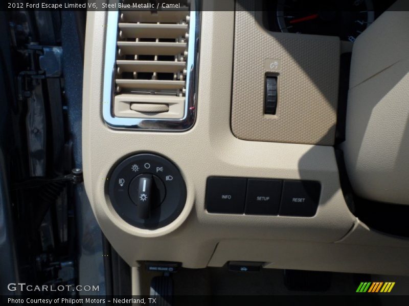 Steel Blue Metallic / Camel 2012 Ford Escape Limited V6