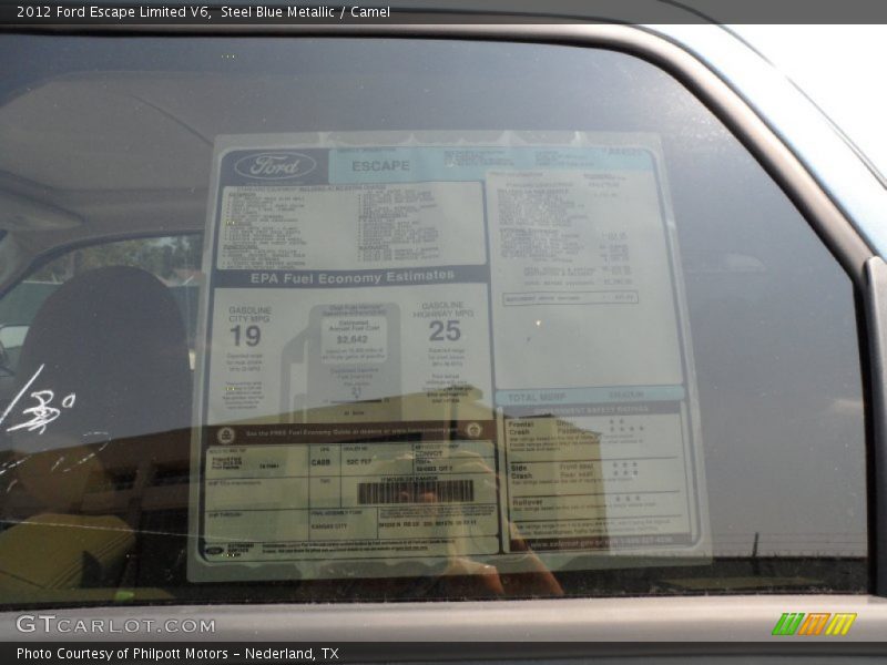 Steel Blue Metallic / Camel 2012 Ford Escape Limited V6